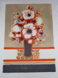相片: 出售 绘画和图画 LE BOUQUET BLANC DE MENGUY