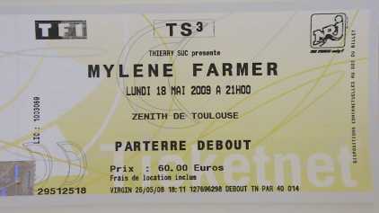 相片: 出售 音乐会票 CONCERT MYLENE FARMER - ZENITH DE TOULOUSE LUNDI 18 MAI 2009