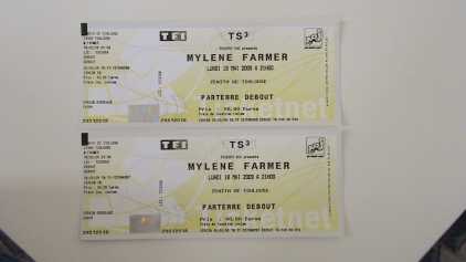 相片: 出售 音乐会票 CONCERT MYLENE FARMER - ZENITH DE TOULOUSE LUNDI 18 MAI 2009