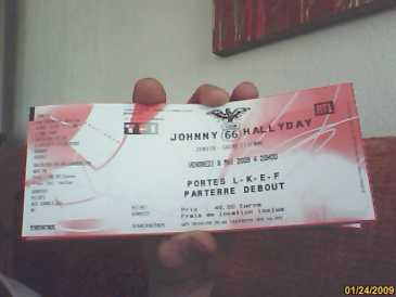 相片: 出售 音乐会票 JHONNY HALLYDAY - ZENITH ST ETIENNE