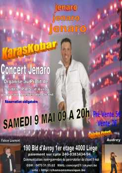 相片: 出售 音乐会票 CONCERT JENARO & FABIAN LAUMONT 9 MAI 09 A 20H - LE KARASKOBAR
