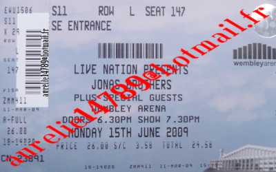 相片: 出售 音乐会票 JONAS BROTHERS - LONDRES WEMBLEY ARENA