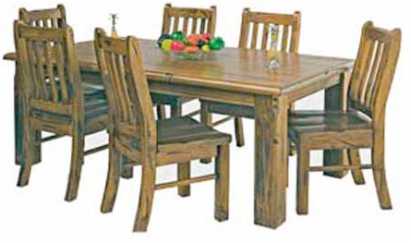 相片: 出售 家具 MADERA PINO SALVAJE - MESA JAMAICA CON SILLAS