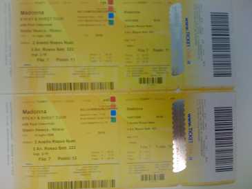 相片: 出售 音乐会票 MADONNA TOUR SAN SIRO - SAN SIRO MILANO