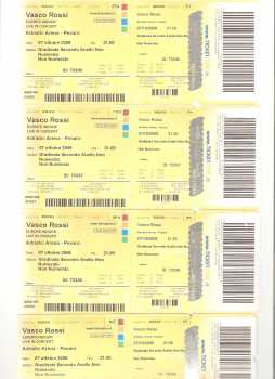 相片: 出售 音乐会票 VENDO 4 BIGLIETTI CONCERTO VASCO ROSSI PESARO - PESARO