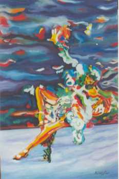 相片: 出售 绘画和图画 DANZA SOBRE EL HIELO ORIGINAL