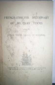 相片: 出售 奖牌/徽章/军事对象 DICTIONNAIRE DE TERMES MILITAIRES - 其他