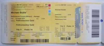 相片: 出售 音乐会票 BIGLIETTO MICHAEL BUBLE 23/05/2010 - FORUM DI ASSAGO