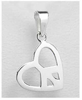 相片: 出售 珠宝 妇女 - PENDENTIF COEUR PAIX ARGENT 15,00EUR - PENDENTIF COEUR ARGENT 925