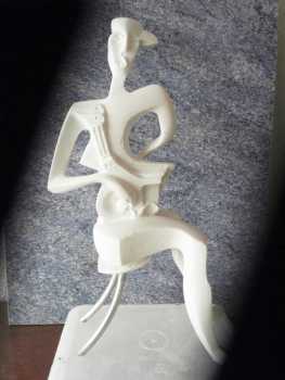 相片: 出售 雕塑 大理石 - SCULPTURE DARIUS ( DEUX MUSICIENS EN UN )