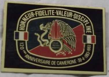 相片: 出售 奖牌/徽章/军事对象 PLAQUETTE  BATTAILLE CAMERONE 1863 -1983 - 其他