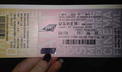 相片: 出售 音乐会票 CONCERT USHER - PALAIS OMNISPORT PARIS BERCY