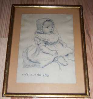 相片: 出售 绘画和图画 KINDERPORTRAIT VON CARL FISCHER 1913