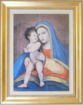 相片: 出售 绘画和图画 RIPR. MADONNA CON BAMBINO TECNICA PASTELLO
