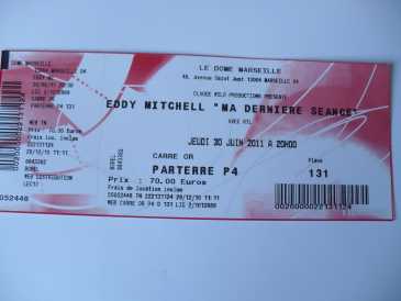 相片: 出售 音乐会票 EDDY MITCHELL AU DOME LE 30 JUIN 2011 - MARSEILLE