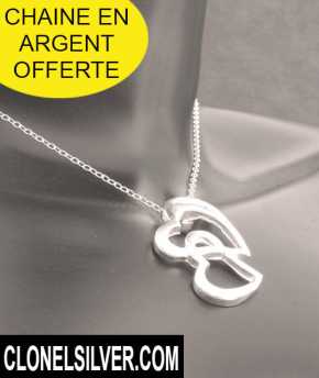 相片: 出售 珠宝 妇女 - PENDENTIF COEUR ENTRALACES ARGENT 24,00EUR - COEUR ENTRALACE EN ARGENT PENDENTIF