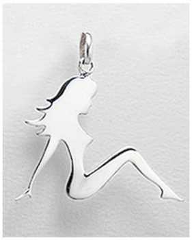 相片: 出售 珠宝 妇女 - PENDENTIF PIN UP EN ARGENT 25,00EUR - PENDENTIF FEMME SEXY CHAINE ARGENT OFFERTE