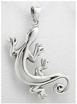 相片: 出售 珠宝 妇女 - PENDENTIF SALAMANDRE ARGENT 30,00EUR - PENDENTIF SALAMANDRE EN ARGENT + CHAINE ARGENT