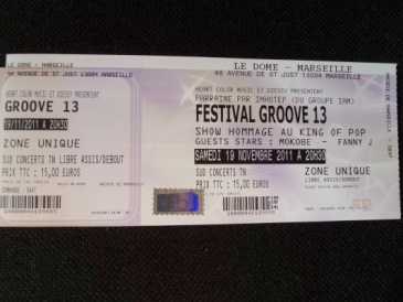 相片: 出售 音乐会票 FESTIVAL GROOVE 13 - MARSEILLE