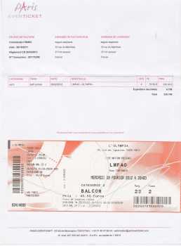 相片: 出售 音乐会票 CONCERT LMFAO OLYMPIA - PARIS OLYMPIA