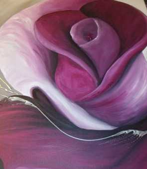 相片: 出售 绘画和图画 TABLEAUX ABSTRAIT CONTEMPORAIN ROSE