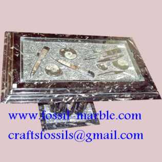 相片: 出售 装饰 TABLE FOSSILISE MARBRE - TOUTES SORTES DE DECORATION EN FOSSILISE MARBRE FO