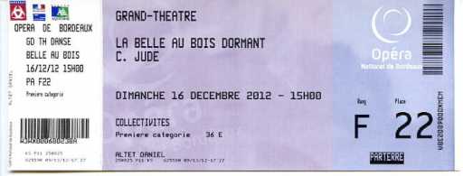 相片: 出售 音乐会票 LA BELLE AU BOIS DORMANT - OPERA DE BORDEAUX