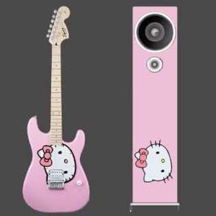 相片: 出售 吉他和其它弦乐器 FENDER - HELLO KITTY