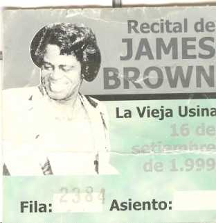 相片: 出售 邮票/邮政卡片 TICKET DE COLECCION DE JAMES BROWN