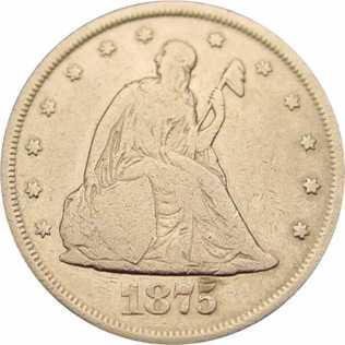 相片: 出售 硬币 MONEDA DE 1875 DE 25 CENTAVOS DE E.U.A