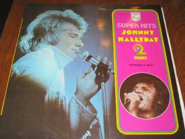 相片: 出售 33 转每分钟 SUPER HITS (  2  33 T ) - JOHNNY HALLYDAY