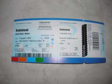 相片: 给为自由 音乐会票 RADEOHEAD 17 GIUGNO 2008 - MILANO