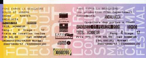相片: 出售 景象票 1 PLACE SPECTACLE EQUESTRE ANDALUCIA - NANTES