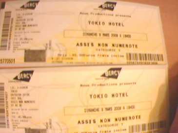 相片: 出售 音乐会票 TOKIO HOTEL - BERCY(PARIS)