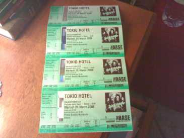 相片: 出售 音乐会票 CONCERTO DEI TOKIO HOTEL 6 LUGLIO - ROMA