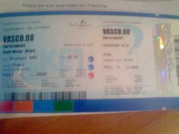 相片: 出售 音乐会票 CONCERTO VASCO ROSSI MILANO 6/6/08 - MILANO - SAN SIRO