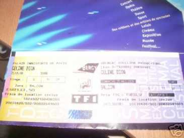 相片: 出售 音乐会票 CELINE DION 25 MAI 08 - PALAIS OMNISPORT DE PARIS