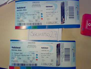 相片: 出售 音乐会票 RADIOHEAD CONCERTO ALL'ARENA CIVICA 18.05.08 - MILANO